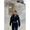 Siyah Kol Biyeli Logo Sweat