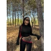 Siyah Kolları Volanlı Balıkçı Crop
