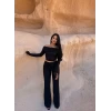Siyah Madonna Yaka Bubble Takım