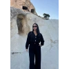 Siyah Modal Düğmeli İkili Takım