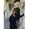 Siyah Oversize Kalıp Stone İkili Takım