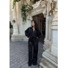 Siyah Oversize Kalıp Stone İkili Takım