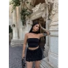 Siyah Rose Kabartma Etek