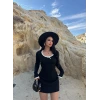 Siyah Serena Triko Elbise
