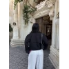 Siyah Short Kruvaze Trençkot