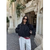 Siyah Short Kruvaze Trençkot