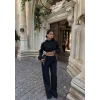 Siyah Simli Ottoman İkili Takım