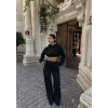 Siyah Simli Ottoman İkili Takım