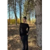Siyah Sırt Degaje Sandy Elbise