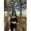 Siyah Twist Çıtçıtlı Crop Set