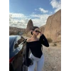 Siyah Yaka Büzgülü Asimetrik Bluz