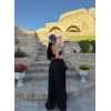 Siyah Yüksek Bel Draw Eşofman Altı