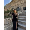 Tek Yırtmaçlı Pencereli Elbise