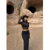Tül Crop Etek İkili Takım