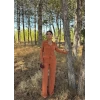Turuncu Düğmeli Polo İkili Takım