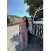 Gül Kurusu Asimetrik Sandy Üçlü Takım