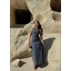 Volanlı Denim Elbise