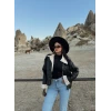 Yaka Peluşlu Deri Ceket