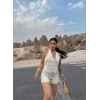 Yelekli Keten İkili Takım