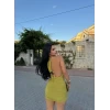 Yeşil Göbek Aksesuarlı Dekolte Elbise