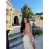 Yeşil Göğüs Aksesuarlı Crop