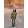 Yeşil Madonna Yaka Bubble Takım