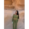 Yeşil Madonna Yaka Bubble Takım