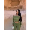Yeşil Madonna Yaka Bubble Takım