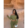 Yeşil Madonna Yaka Bubble Takım