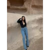 Yüksek Bel Straight Pantolon
