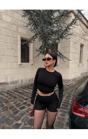 Zincir Aksesuarlı Basic Crop