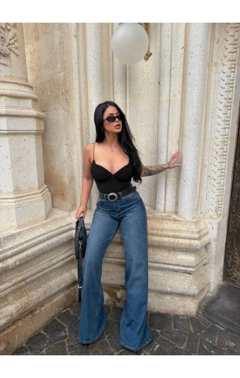 Yüksek Bel Wide Leg Jeans