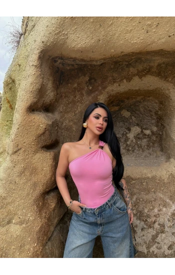 Pembe Omuz Aksesuarlı Sandy Crop