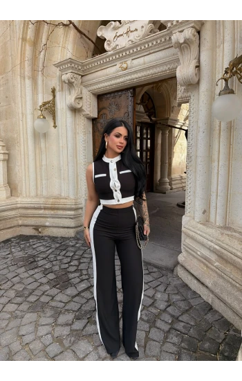 Siyah Ön Garnili Fitilli Takım