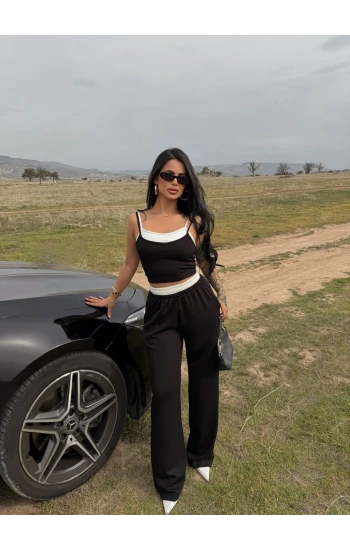 Siyah Garnili Modal İkili Takım