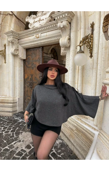 Antrasit Yarasa Kol Panço Bluz