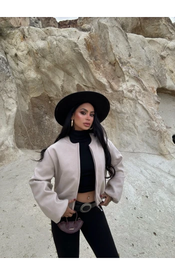 Bej Kaşe Bomber Mont