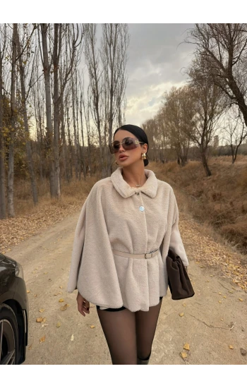 Bej Kemerli Peluş Panço