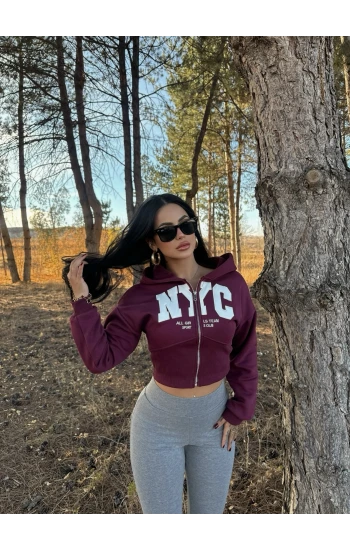 Bordo Nyc Korseli Sweat