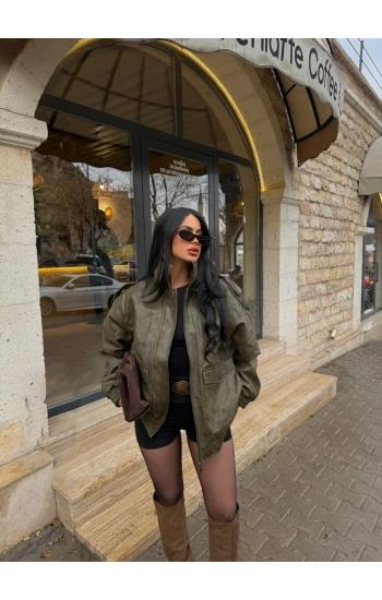 Büyük Cep Deri Ceket