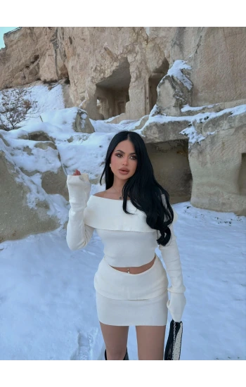 Ekru Eira Triko İkili Takım