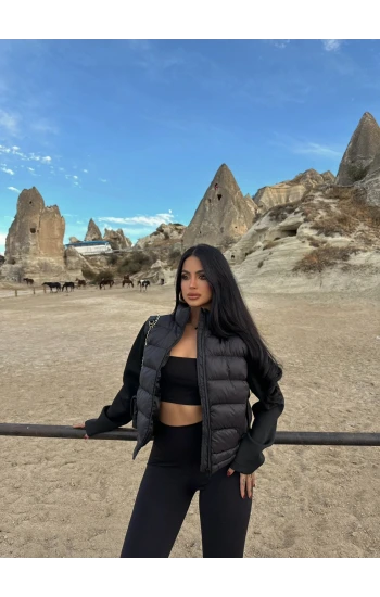 Fermuarlı Şişme Mont