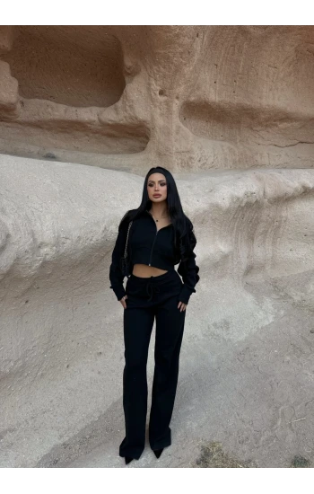 Fitilli Kapşonlu İkili Takım