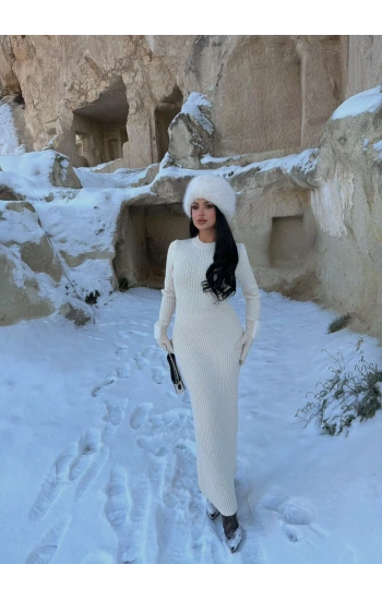 Fitilli Triko Elbise