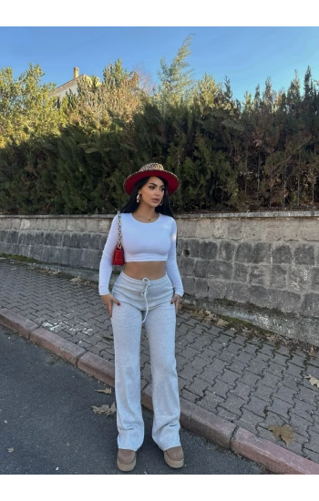 Gri Basic Kaşkorse Pantolon