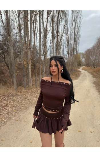 Kahve Droplu Manifest Takım