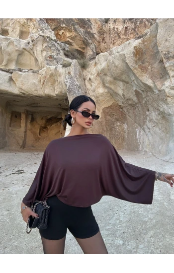 Kahve Yarasa Sandy Bluz