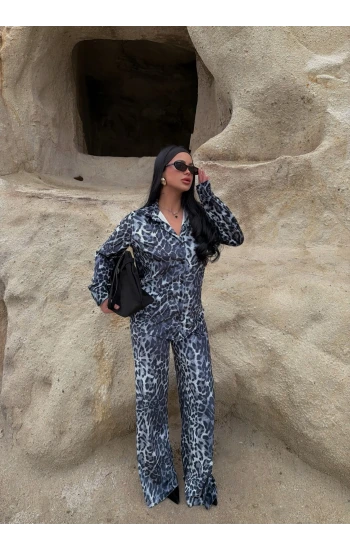 Kamuflaj Desen Gömlekli İkili Takım