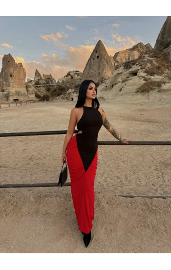 Kırmızı Balık Maxi Elbise