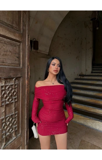 Kırmızı Yıldızlı Madonna Elbise